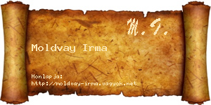 Moldvay Irma névjegykártya